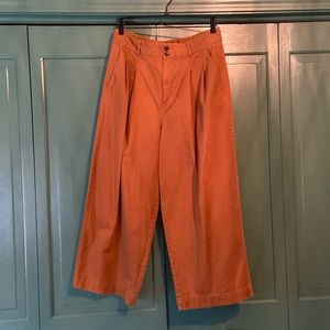 Madewell pleated wide leg ankle length pants